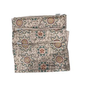 Stratford Home Embroidered Woven Pillow Throw Covers Zippered 19"X19" Lot of 3